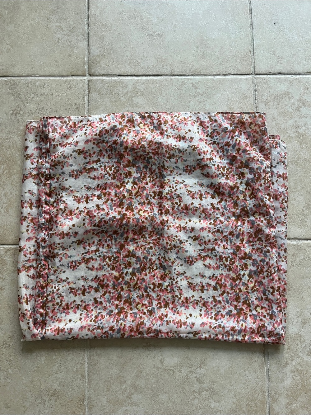 Nordstrom BP Pink and Cream Dotted Infinity Scarf